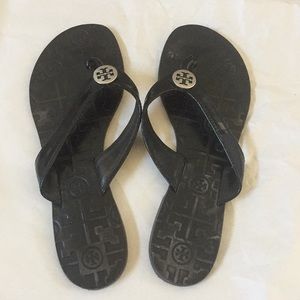 Authentic Tory Burch Thora Sandals Black Size 7